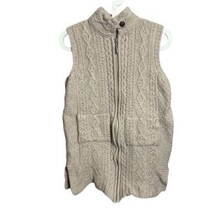 MAGEE 100% Merino Wool Knit Zip Vest Jacket